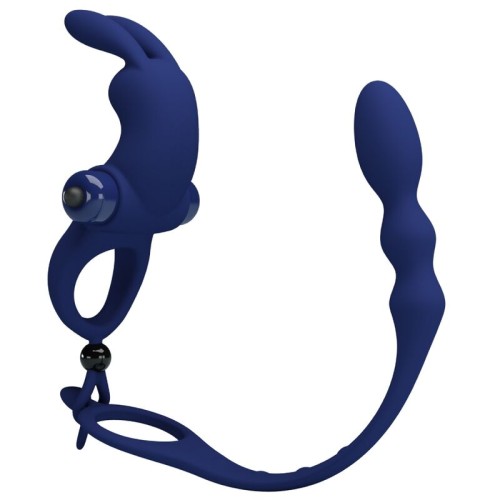 PRETTY LOVE - AYAD RabbIT VIBRATTOR RING PLUG BLUE